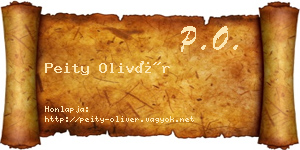 Peity Olivér névjegykártya