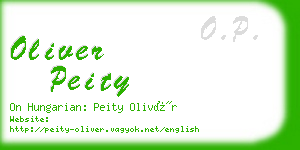 oliver peity business card